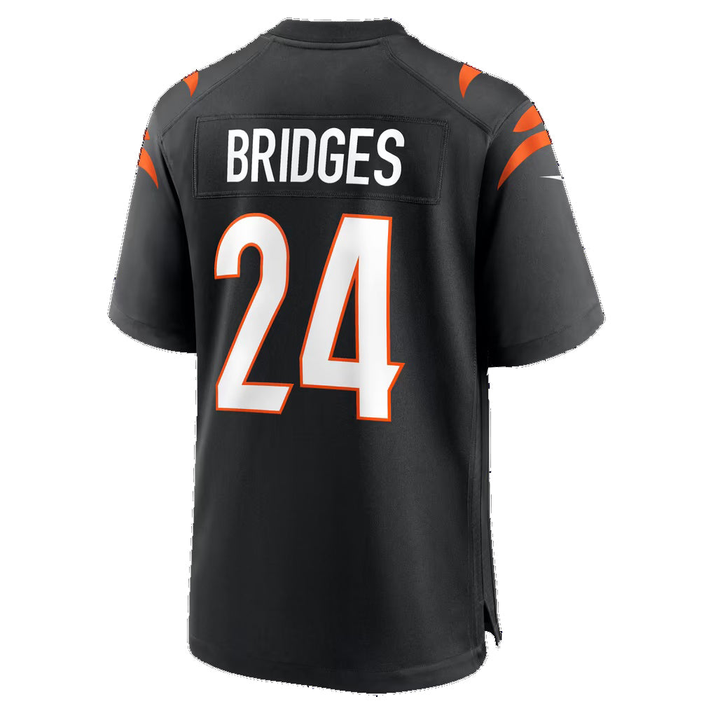 C.Bengals #24 Trikweze Bridges Black Team Game Football jersey Tomch