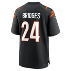 C.Bengals #24 Trikweze Bridges Black Team Game Football jersey Tomch