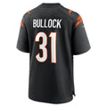 C.Bengals #31 Kentrel Bullock Black Team Game Football jersey Tomch
