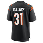 C.Bengals #31 Kentrel Bullock Black Team Game Football jersey Tomch