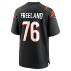 C.Bengals #76 Blake Freeland Black Team Game Football jersey Tomch