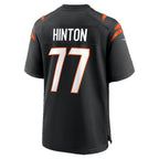 C.Bengals #77 Myles Hinton Black Team Game Football jersey Tomch