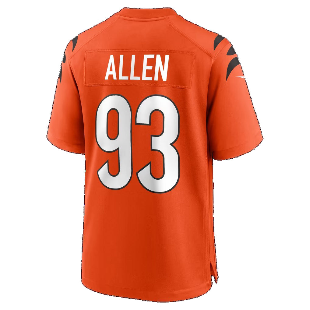 C.Bengals #93 Jonathan Allen Orange Alternate Game Football jersey Tomch