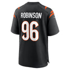 C.Bengals #96 Landon Robinson Black Team Game Football jersey Tomch