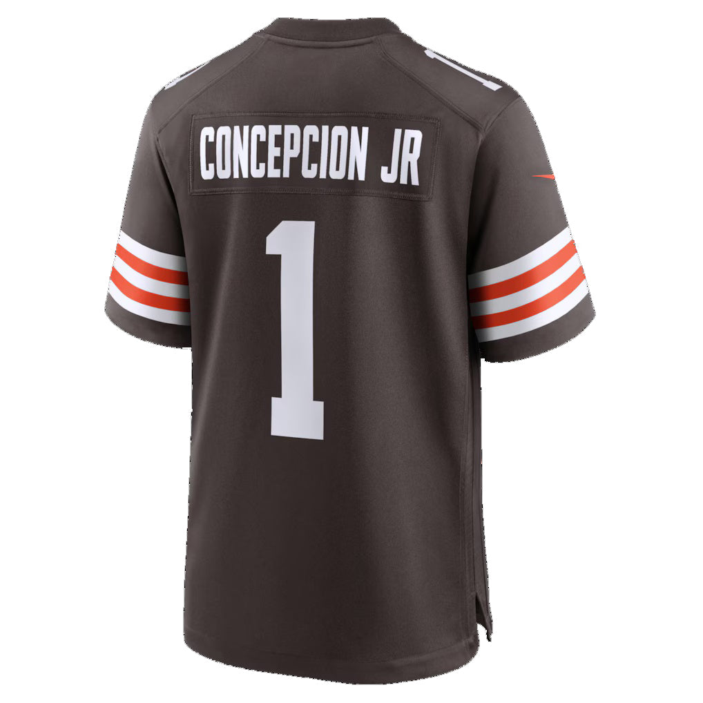 C.Browns #1 KC Concepcion Jr. Brown Team Game Jersey Tomch