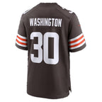 C.Browns #30 Zion Washington Brown Team Game Football jersey Tomch