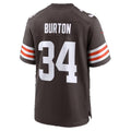 C.Browns #34 Michael Burton Brown Team Game Football jersey Tomch
