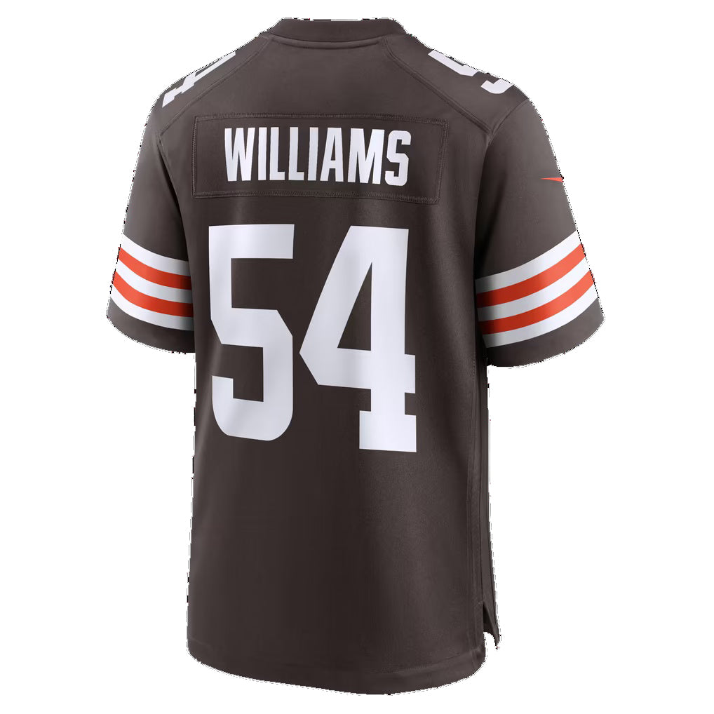 C.Browns #54 Sam Williams Brown Team Game Football jersey Tomch