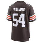 C.Browns #54 Sam Williams Brown Team Game Football jersey Tomch