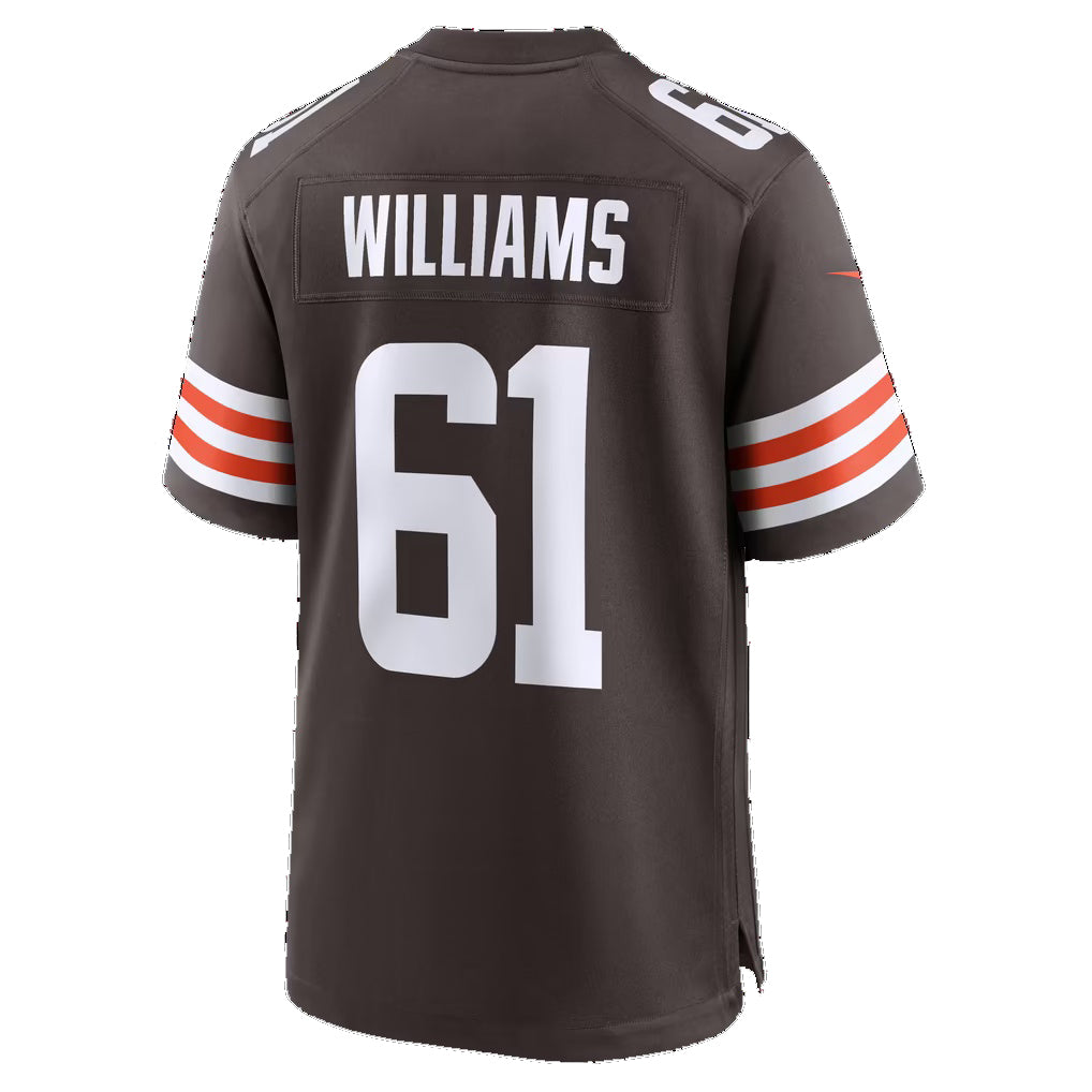 C.Browns #61 Chris Williams Brown Team Game Football jersey Tomch