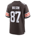 C.Browns #87 Kole Wilson Brown Team Game Football jersey Tomch