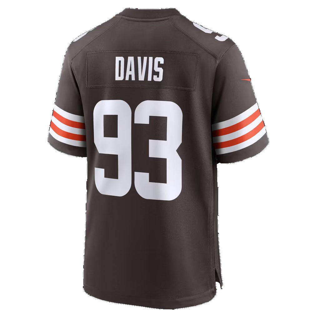 C.Browns #93 Kalia Davis Brown Team Game Football jersey Tomch