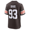 C.Browns #93 Kalia Davis Brown Team Game Football jersey Tomch