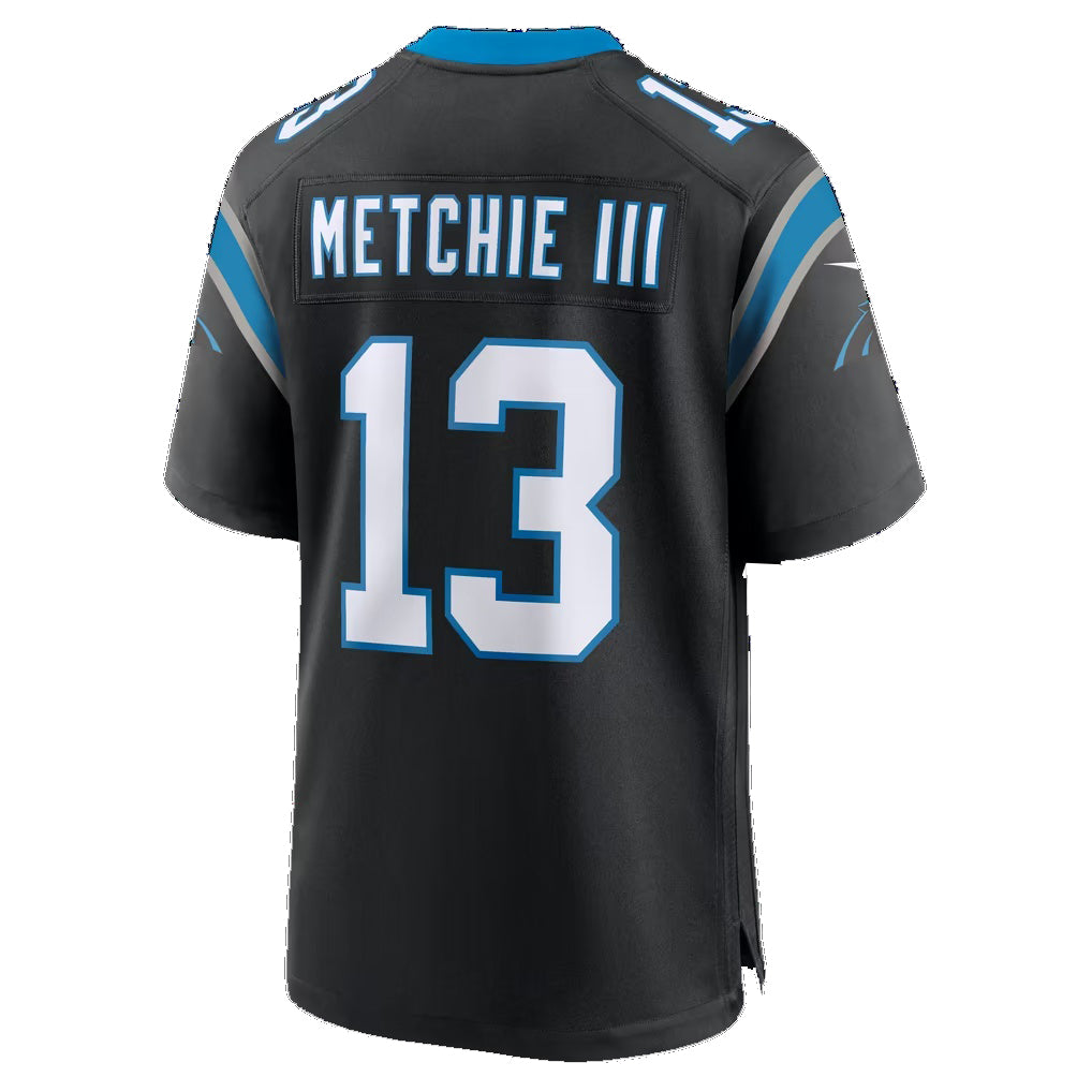 C.Panthers #13 John Metchie III Black Team Game Football jersey Tomch