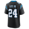 C.Panthers #24 Will Lee III Black Team Game Football jersey Tomch