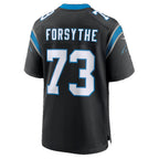 C.Panthers #73 Stone Forsythe Black Team Game Football jersey Tomch