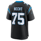 C.Panthers #75 Sam Hecht Black Team Game Football jersey Tomch