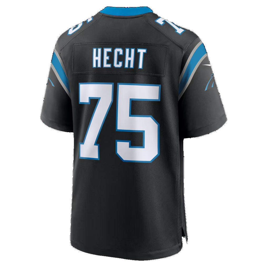 C.Panthers #75 Sam Hecht Black Team Game Football jersey Tomch