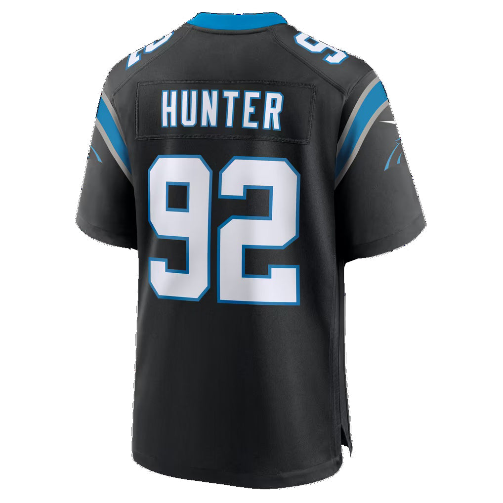C.Panthers #92 Lee Hunter Black Team Game Football jersey Tomch
