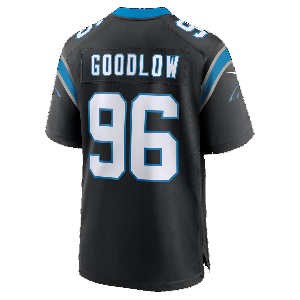C.Panthers #96 Anthony Goodlow Black Team Game Football jersey Tomch