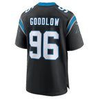 C.Panthers #96 Anthony Goodlow Black Team Game Football jersey Tomch
