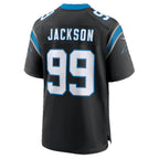 C.Panthers #99 Cam Jackson Black Team Game Football jersey Tomch