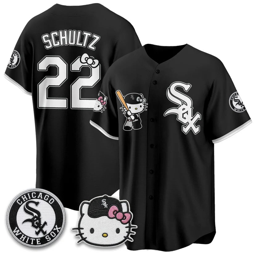 Chicago White Sox #22 Noah Schultz Black Tomch Meow KT Vapor Stitched Jersey