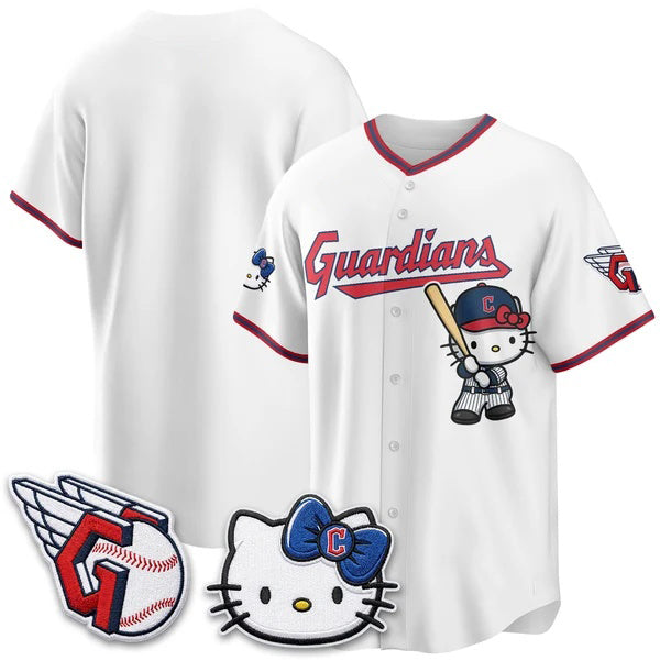 Cleveland Guardians White Tomch Meow KT Vapor Stitched Jersey