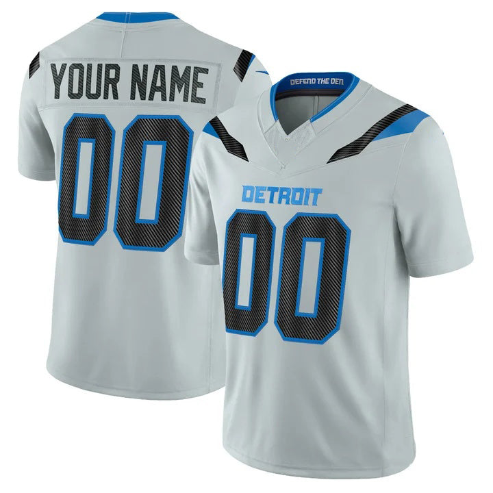 Custom D.Lions Silver 2026 Rivalries Vapor Limited Jersey Tomch - All Stitched Jersey Tomch