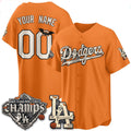 Custom Los Angeles Dodgers Orange Halloween 2026 Baseball jersey Tomch