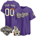 Custom Los Angeles Dodgers Purple Halloween 2026 Baseball jersey Tomch