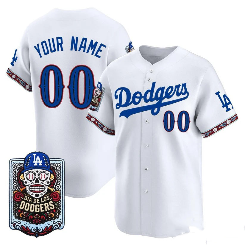 Custom Los Angeles Dodgers x Dia De Los Muertos White 2026 Baseball jersey Tomch