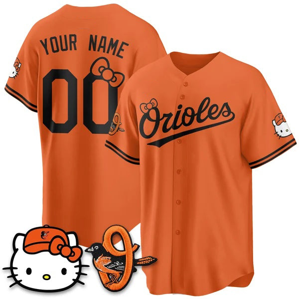 Custom Baltimore Orioles Orange Tomch Meow KT Vapor Premier Limited Stitched Jersey