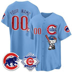 Custom Chicago Cubs Blue Tomch Meow KT All Stitched Jersey