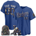 Custom Los Angeles Dodgers Royal Tomch Nightmare Edition Jersey