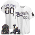 Custom Los Angeles Dodgers White Tomch Nightmare Edition Jersey