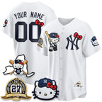 Custom New York Yankees White Tomch Meow KT 2026 Vapor Limited Jersey