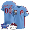 Custom Philadelphia Phillies Light Blue Tomch Meow KT Vapor Limited V2 Stitched Jersey