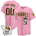 Custom San Diego Padres Pink Tomch Meow KT Vapor Limited All Stitched V2 Jersey