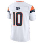 D.Broncos #10 Bo Nix White Vapor F.U.S.E. Stitched Limited Football jersey Tomch