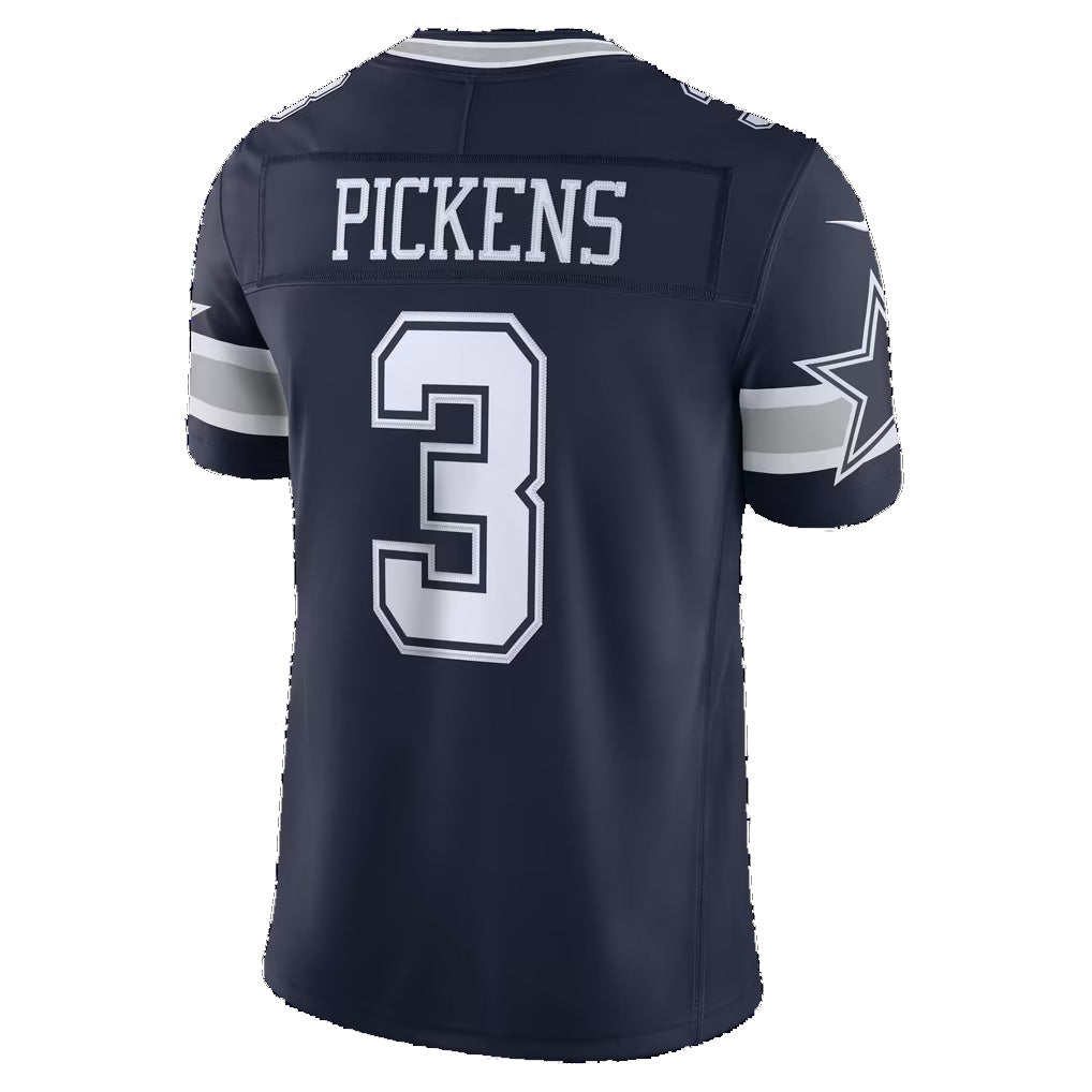D.Cowboys #3 George Pickens Navy Tomch Team Vapor F.U.S.E. Stitched Limited Jersey