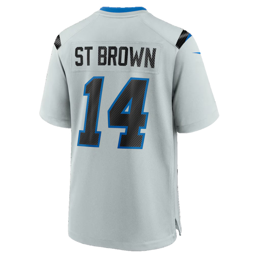 D.Lions #14 Amon-Ra St. Brown Silver 2026 Rivalries Collection Game Jersey Tomch