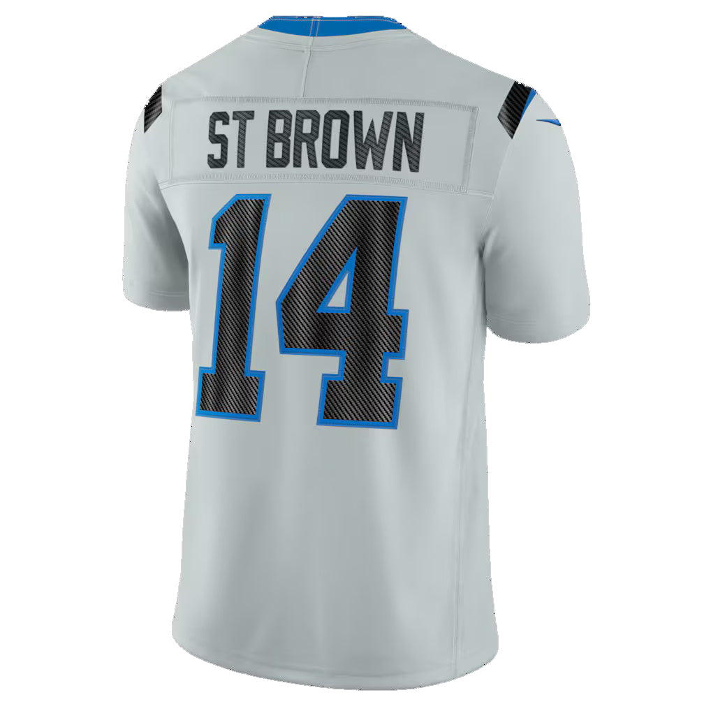 D.Lions #14 Amon-Ra St. Brown Silver 2026 Rivalries Collection Stitched Limited Jersey Tomch