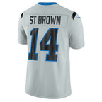 D.Lions #14 Amon-Ra St. Brown Silver 2026 Rivalries Collection Stitched Limited Jersey Tomch