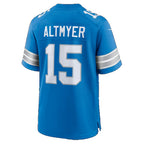 D.Lions #15 Luke Altmyer Blue Team Game Football jersey Tomch