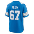D.Lions #67 Elijah Klein Blue Team Game Football jersey Tomch