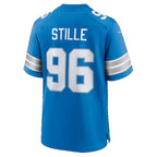 D.Lions #96 Ben Stille Blue Team Game Football jersey Tomch