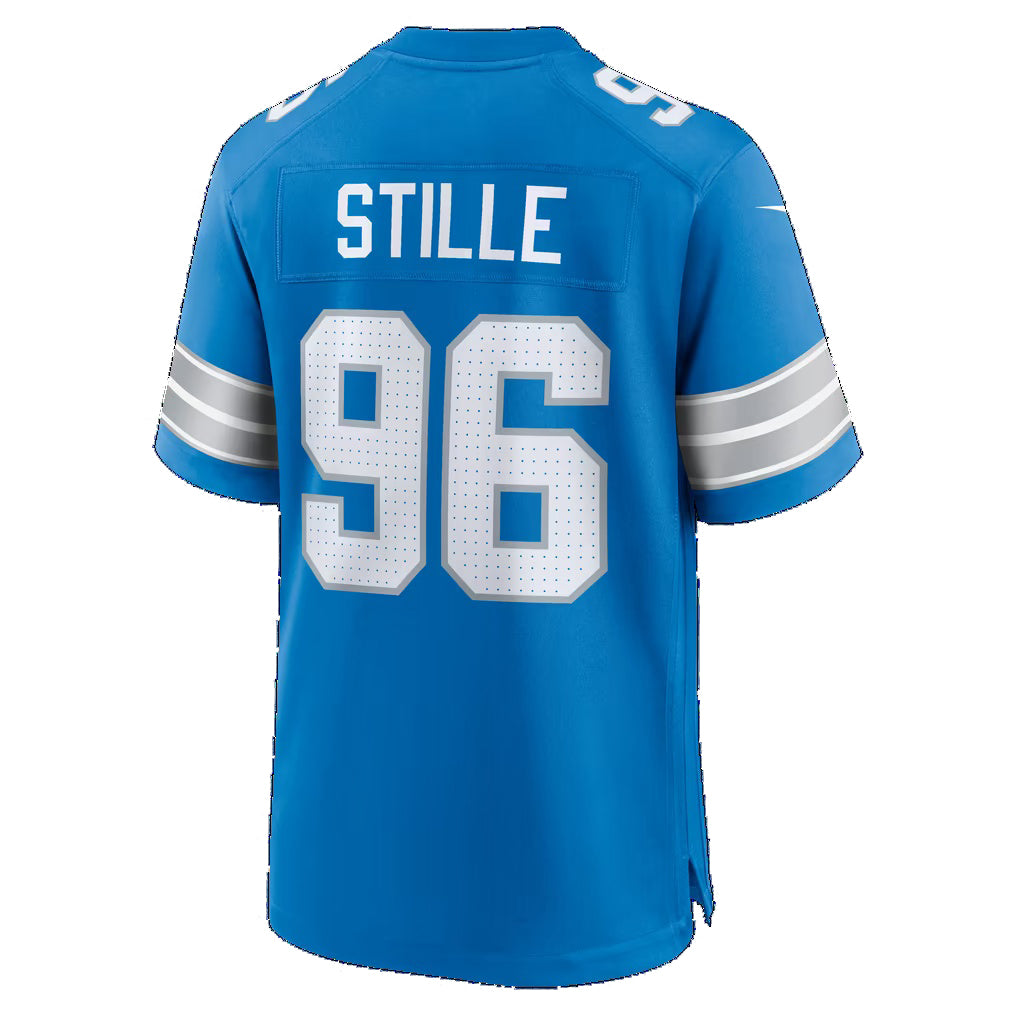 D.Lions #96 Ben Stille Blue Team Game Football jersey Tomch