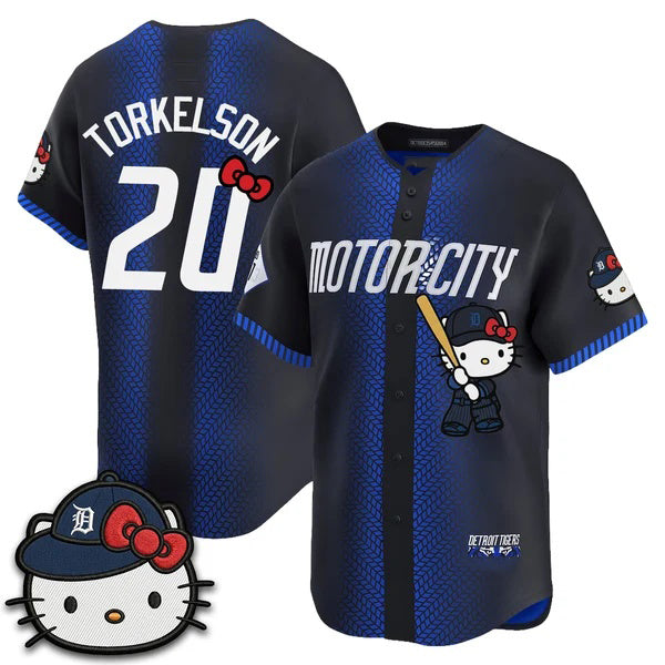 Detroit Tigers #20 Spencer Torkelson Navy Tomch Meow KT Edition Vapor Limited Stitched Jersey