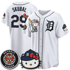 Detroit Tigers #29 Tarik Skubal White Tomch Meow KT Edition Vapor Limited Stitched Jersey